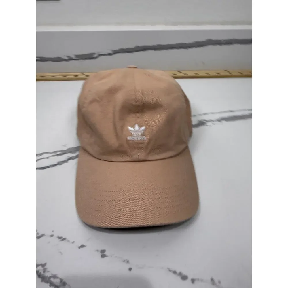 Adidas Baseball Cap Adjustable One Size Pink Peach Sport Casual Strap-Back Relax